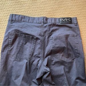Michael Kors Mens Classic Fit Gray Straight Legged Pants